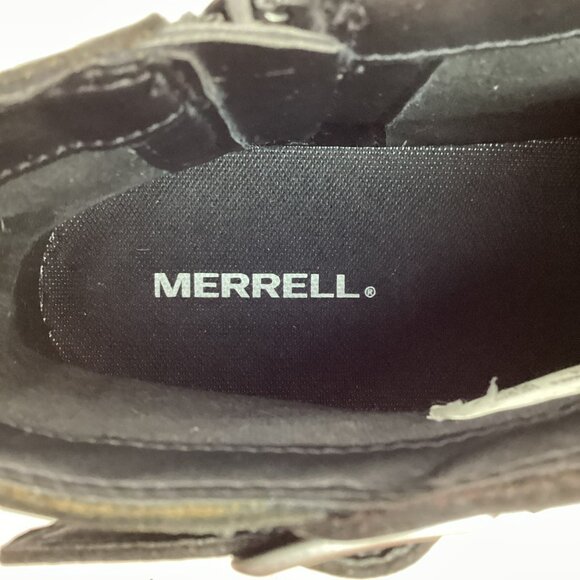 Merrell Andover Bluff Waterproof Womens 8 Nubuck Leather Ankle Booties Black Buc - Picture 13 of 13